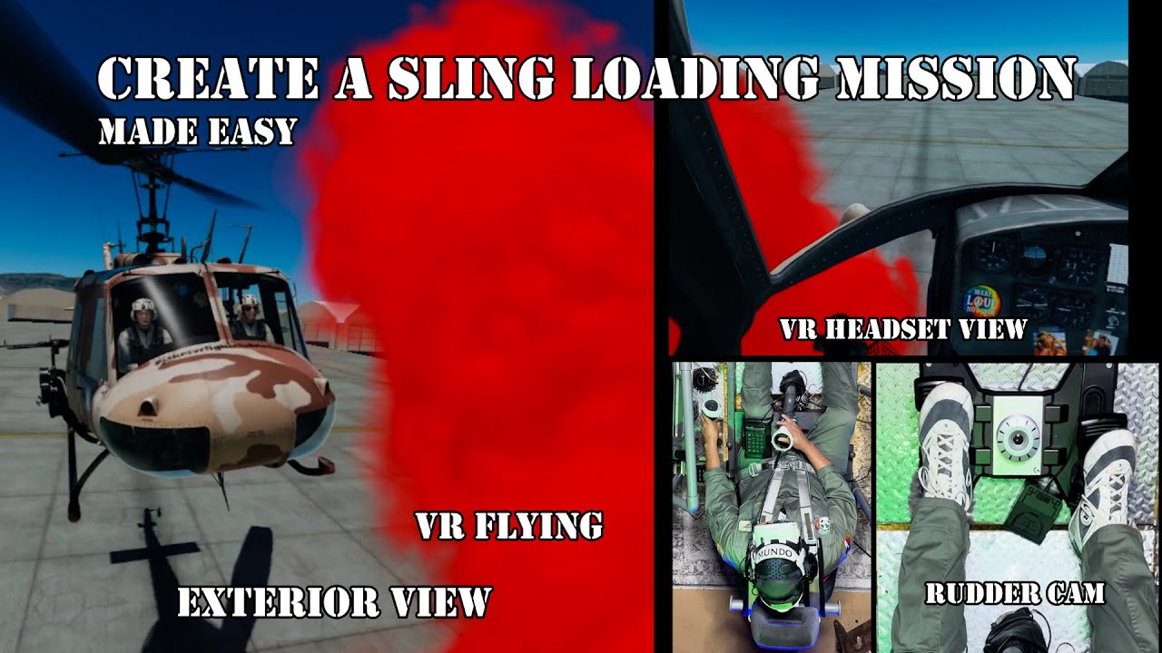 DCS - 2024 Here's how to create a simple SLING LOADING mission in DCS mission editor #Huey #chinook