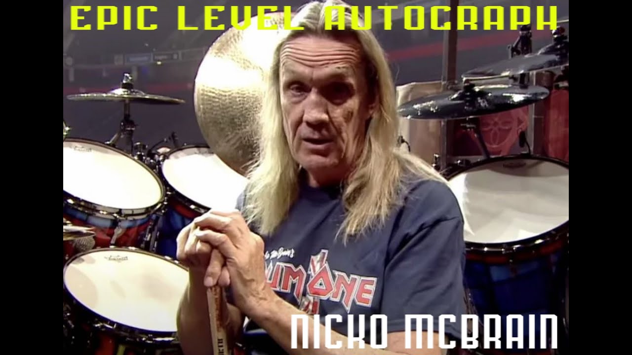 Автограф Нико МакБрэйна Iron Maiden