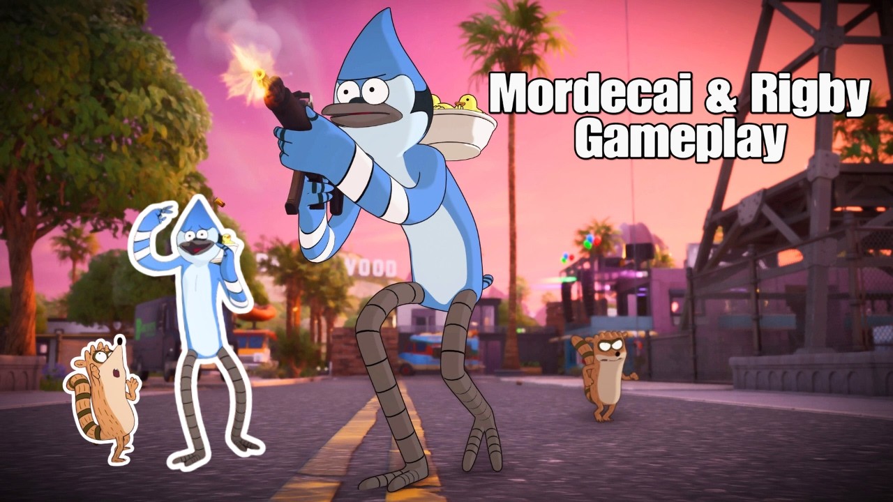 Fortnite Mordecai and Rigby Gameplay (Quints) (Regular Show)