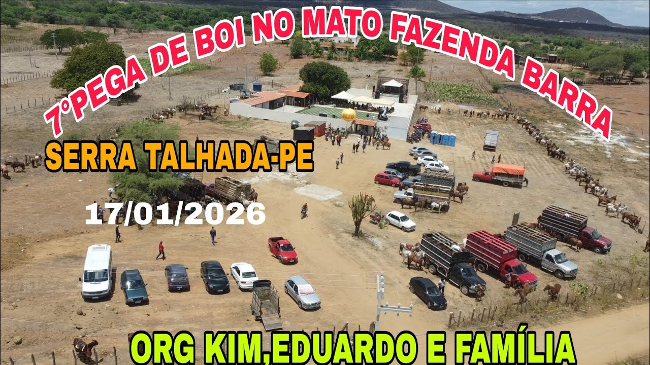 7°PEGA DE BOI NO MATO FAZENDA BARRA SERRA TALHADA-PE  ORG KIM E EDUARDO CHEGADA DOS VAQUEIRO.