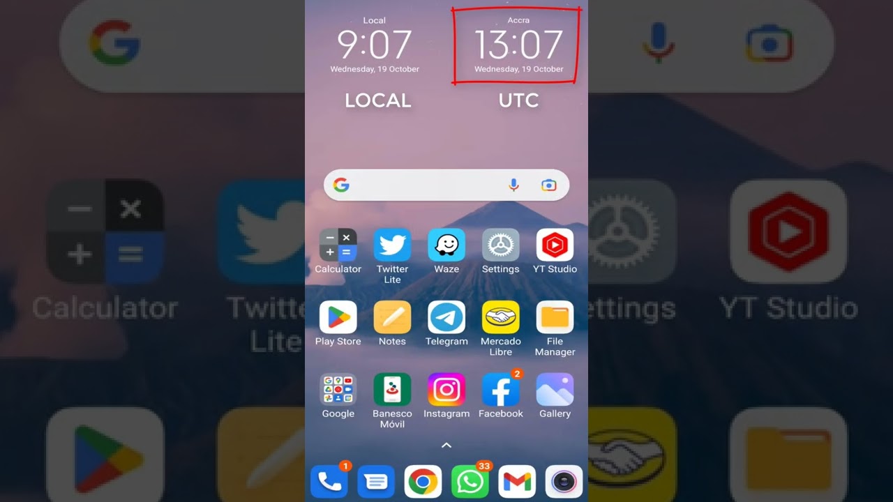 Segundo reloj con hora UTC en la pantalla de tu smartphone Android como ayuda para registrar un QSO