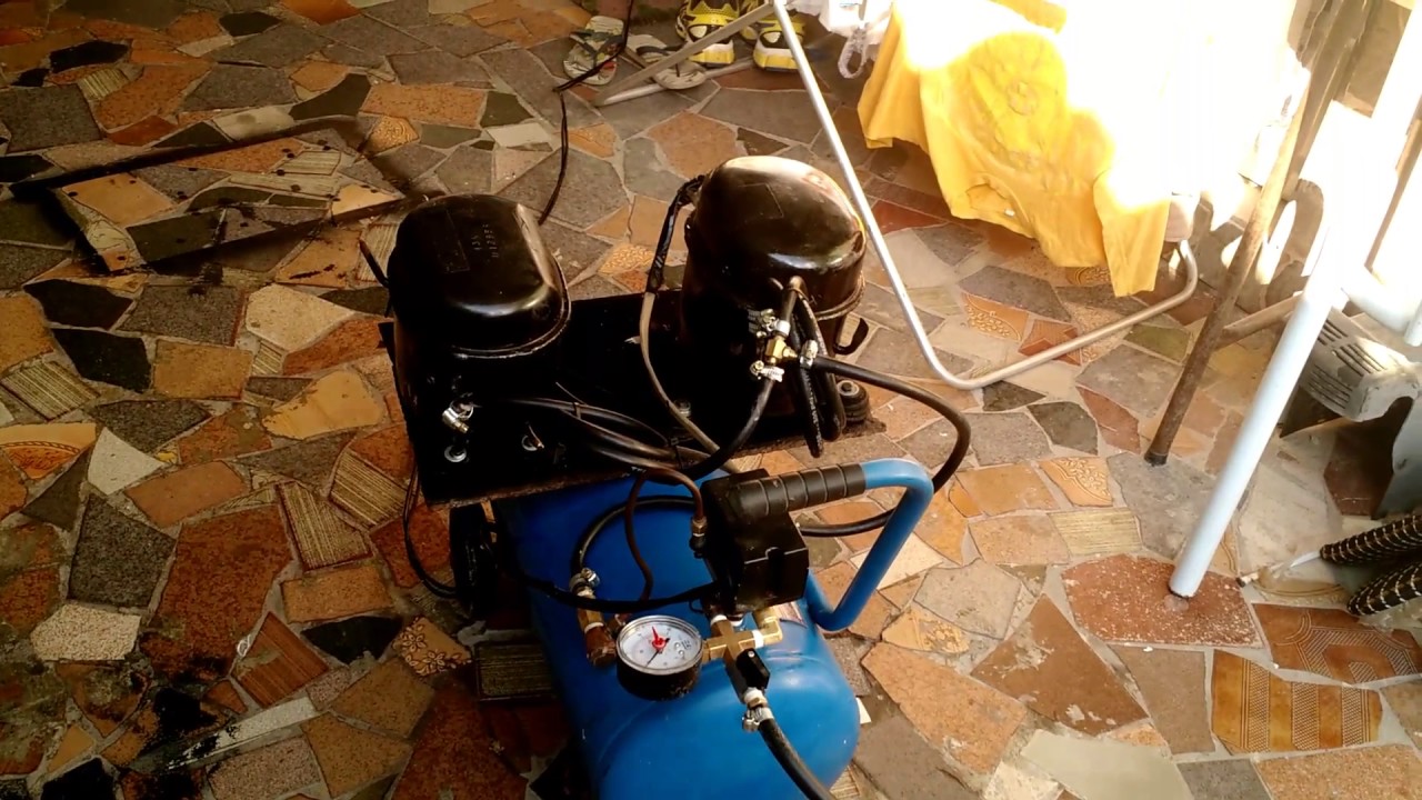 Compressor com 2 motores de geladeira