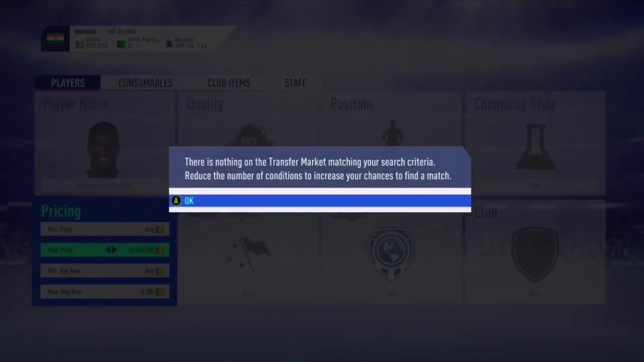 Sniping filter FIFA19