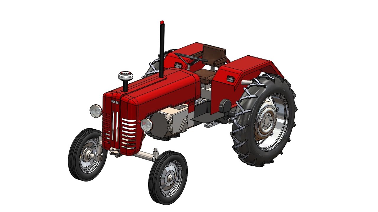 SolidWorks  Tutorial # 334: Beginner Tractor complete video