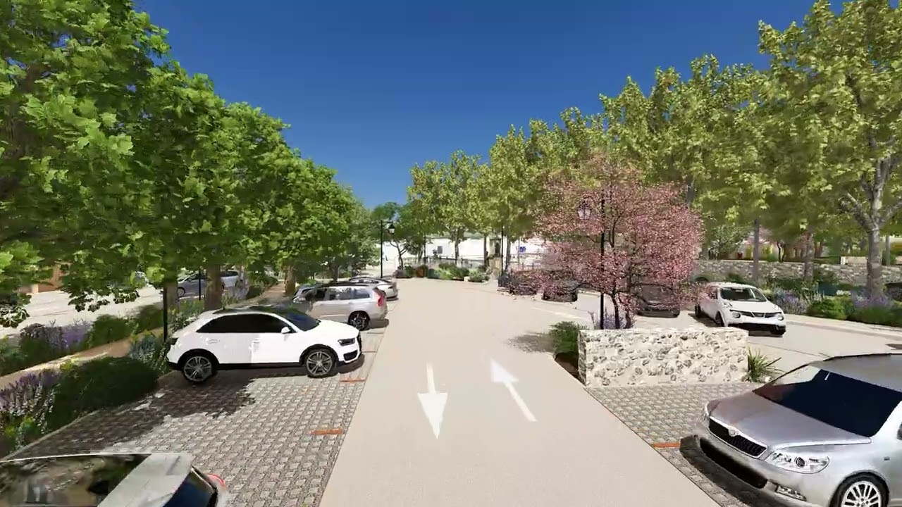 Visite Virtuelle   Am&eacute;nagement du Parking de l'Europe   Commune de Mouri&egrave;s