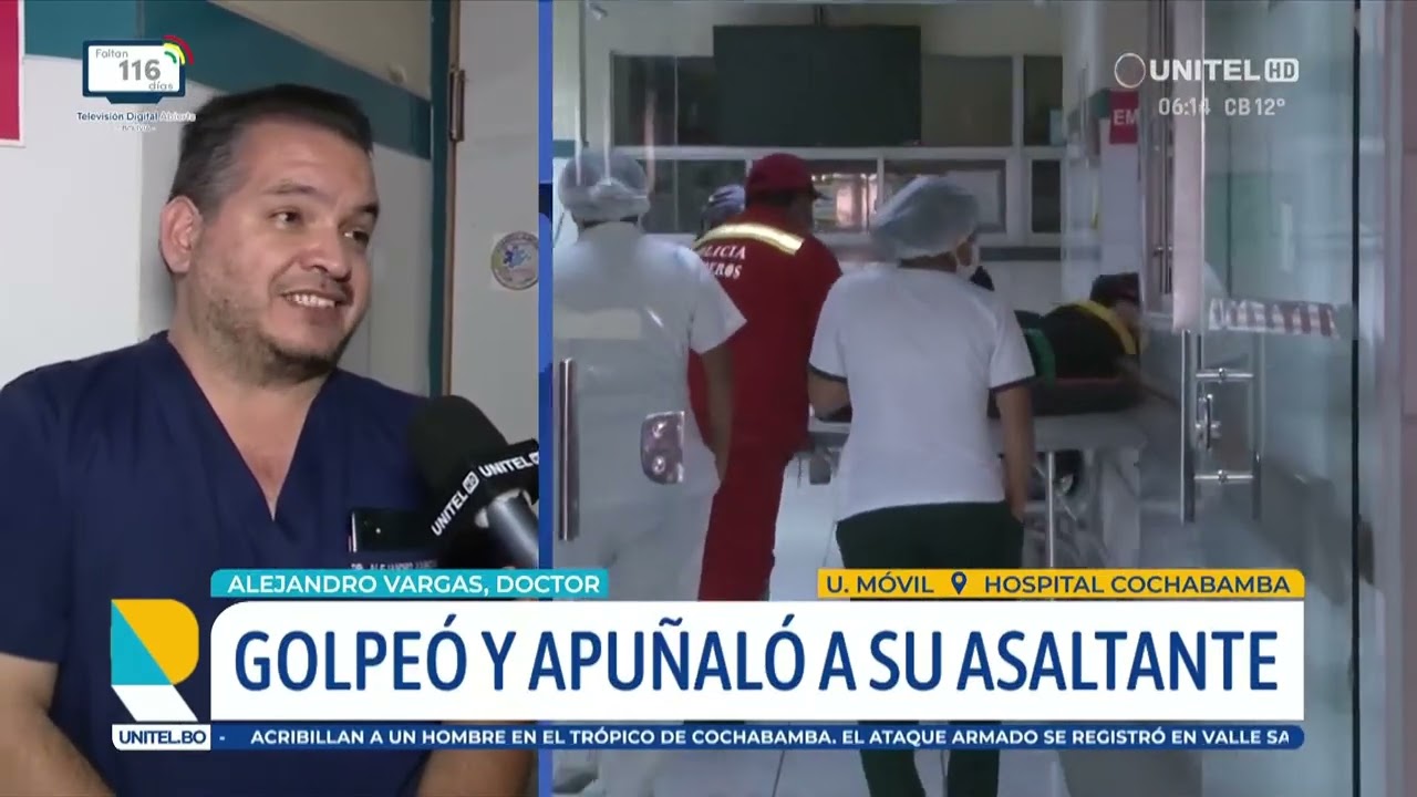 Asaltante termina siendo golpeado y apuñalado varias veces por su víctima