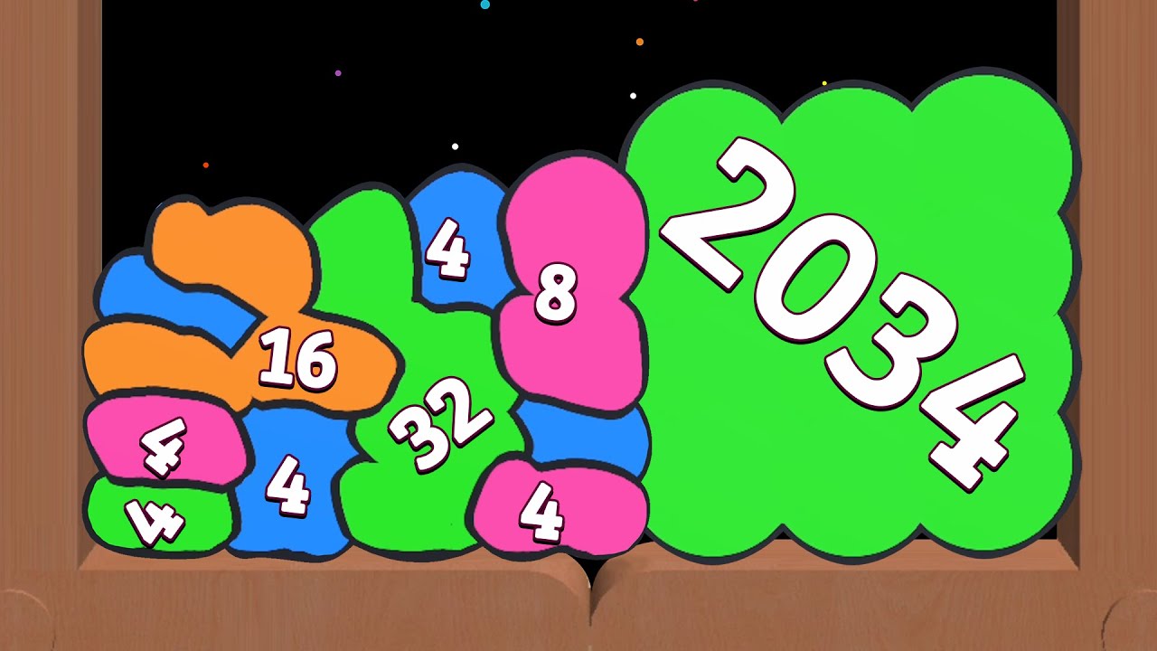 BOUNCY POP - Jelly 2048, Blob Merge 2D (ASMR Gameplay)