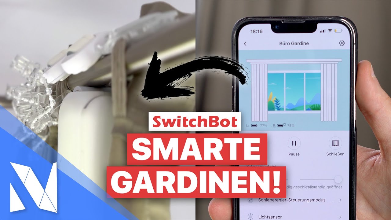 Gardinen & Vorhänge smart (App & Sprache) steuern - SwitchBot Curtain Rod 2 | Nils-Hendrik Welk