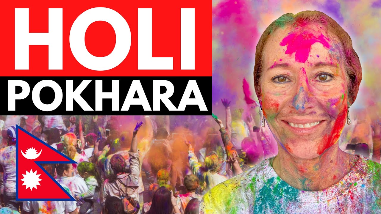 NEPAL’S HOLI FESTIVAL🇳🇵POKHARA NEPAL