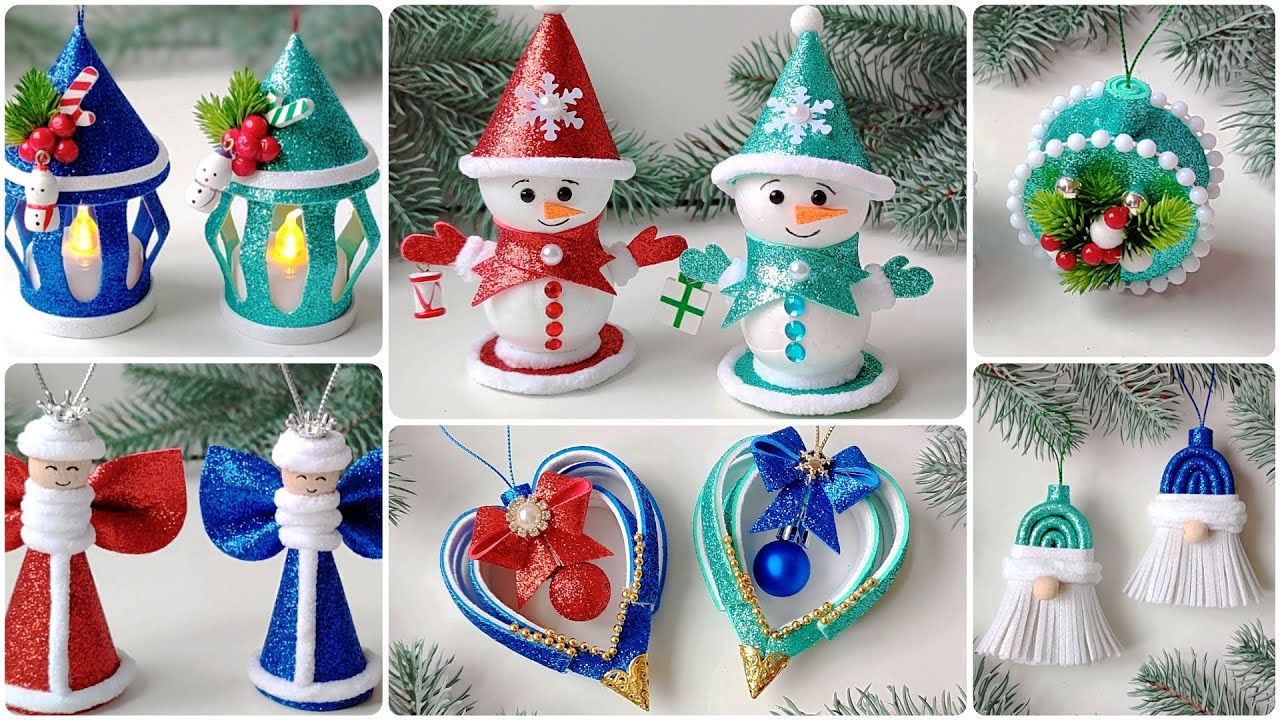 6 Ideas 🎄☃️ Christmas Decorations 🎄 Christmas Crafts ☃️ DIY Christmas tree toys