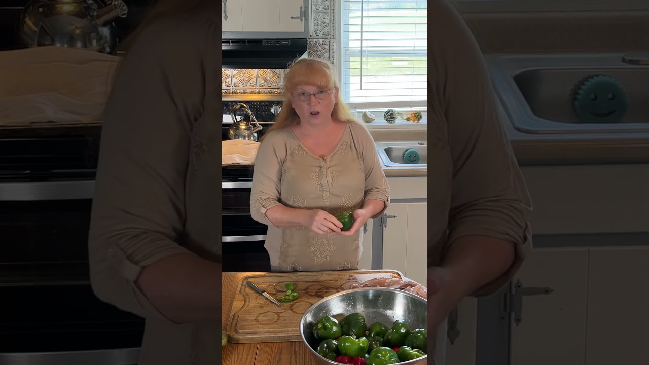 How to prepare bell pepper for freezing #foodpreservation