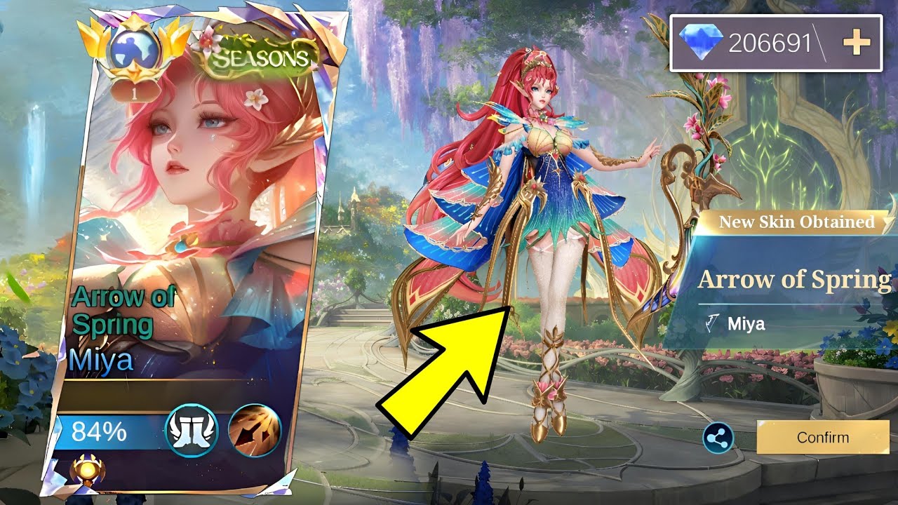 MIYA ARROW OF SPRING SEASONS SKIN IS HERE!😱 DIAMOND SPENT REVEAL!! (BEST MIYA SKIN EVER?) - MLBB