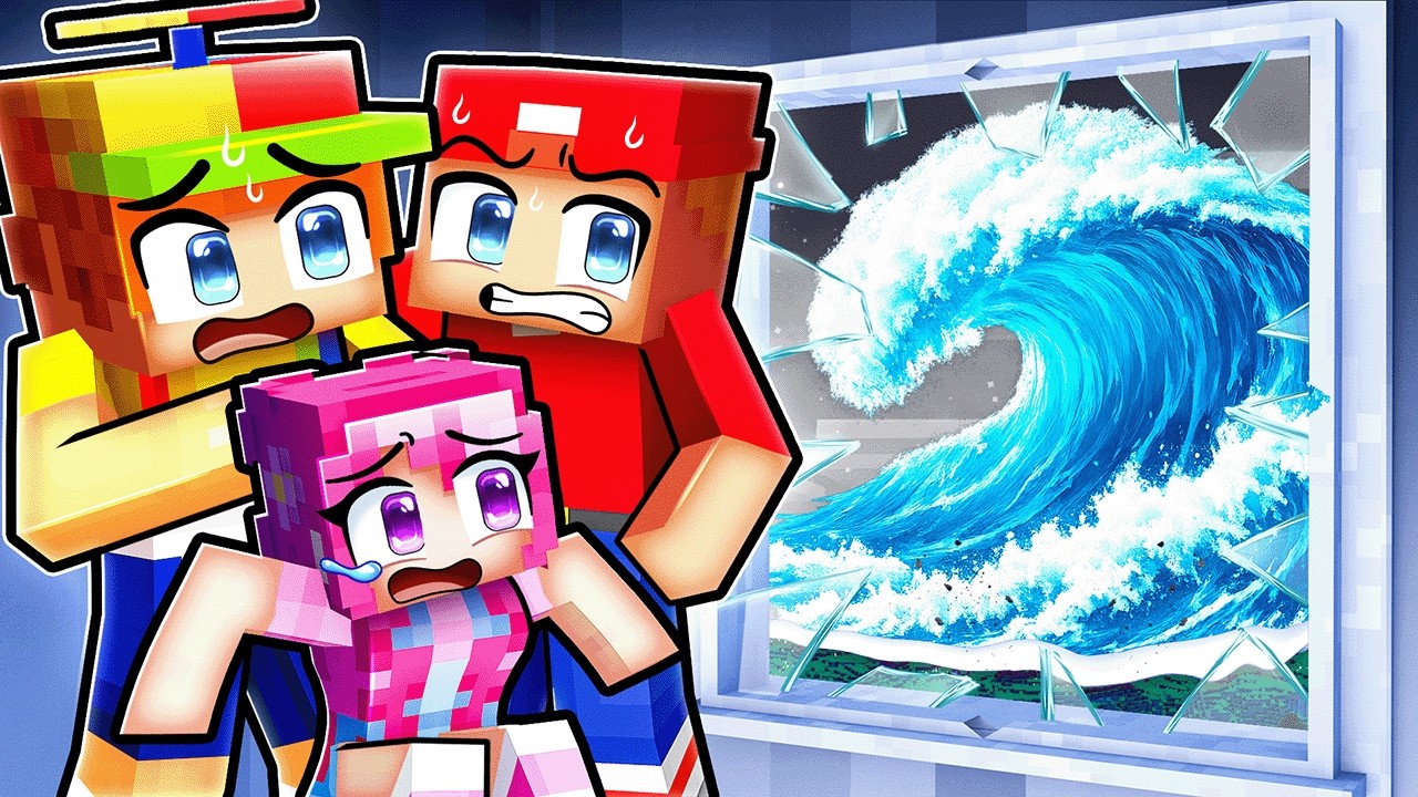 We Survived a TSUNAMI in Minecraft!