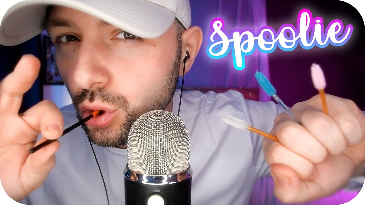 ASMR Intense Spoolie Mouth Sounds & Spoolie Mic Scratching