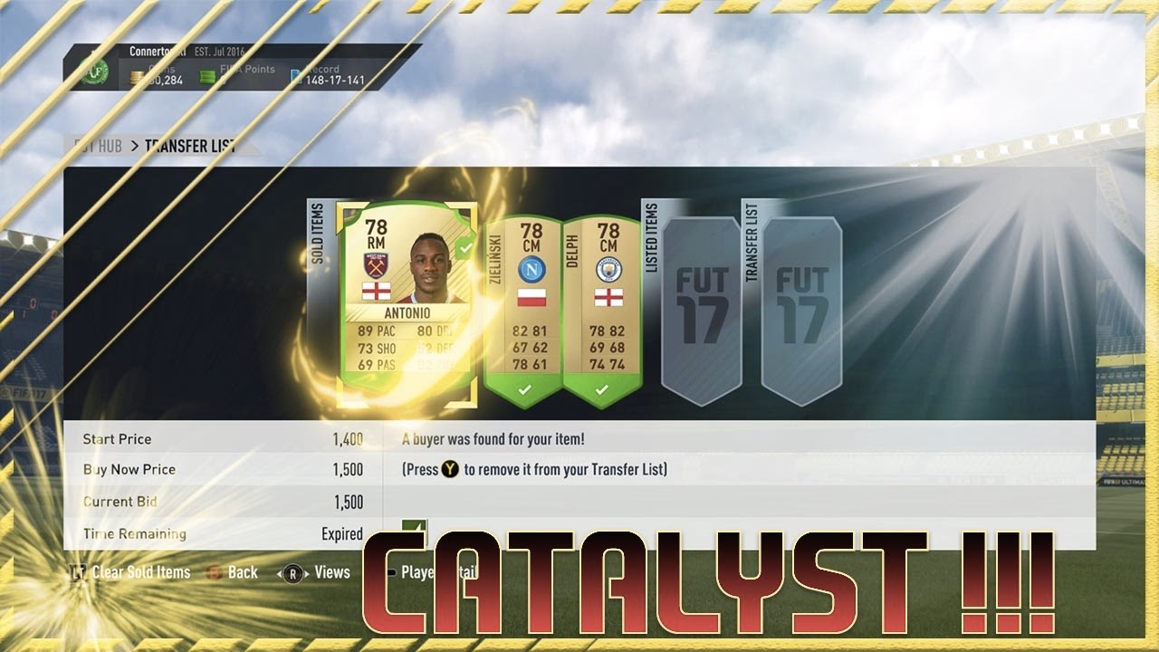 FIFA 17 - GUARANTEED PROFIT CATALYST TRADING METHOD WITH PROOF !! - FIFA 17 TRADING METHOD