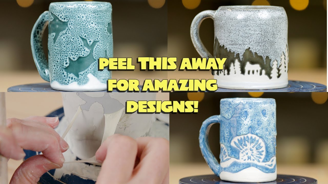 Latex Resist is AMAZING! PEEL YOUR WAY TO POTTERY BLISS!
