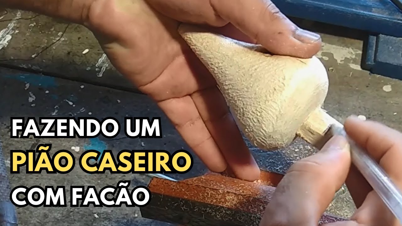 COMO FAZER UM PIÃO COM FACÃO E UM PEDAÇO DE PAU