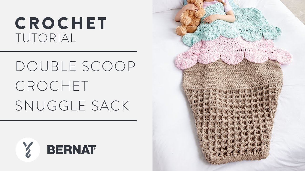 Crochet an Ice Cream Cone Snuggle Sack
