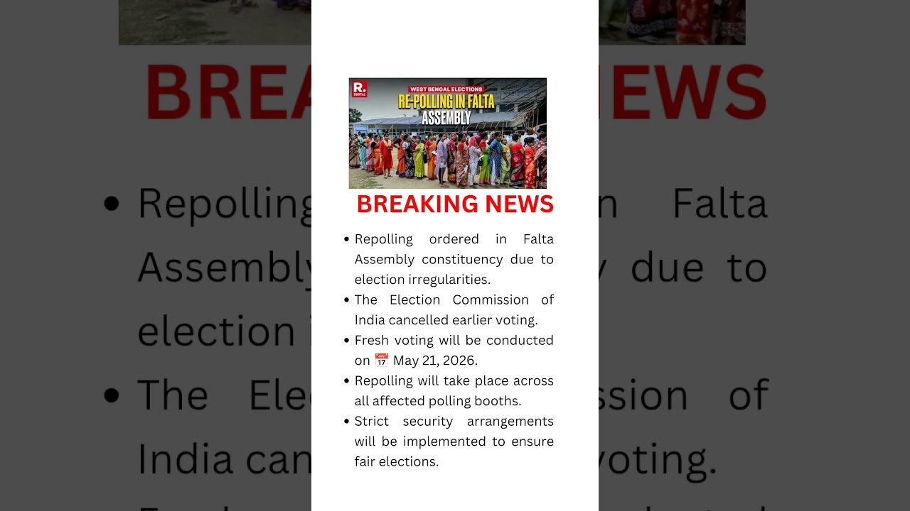 🚨 Falta Repolling on May 21 🗳️ EC Orders Fresh Voting