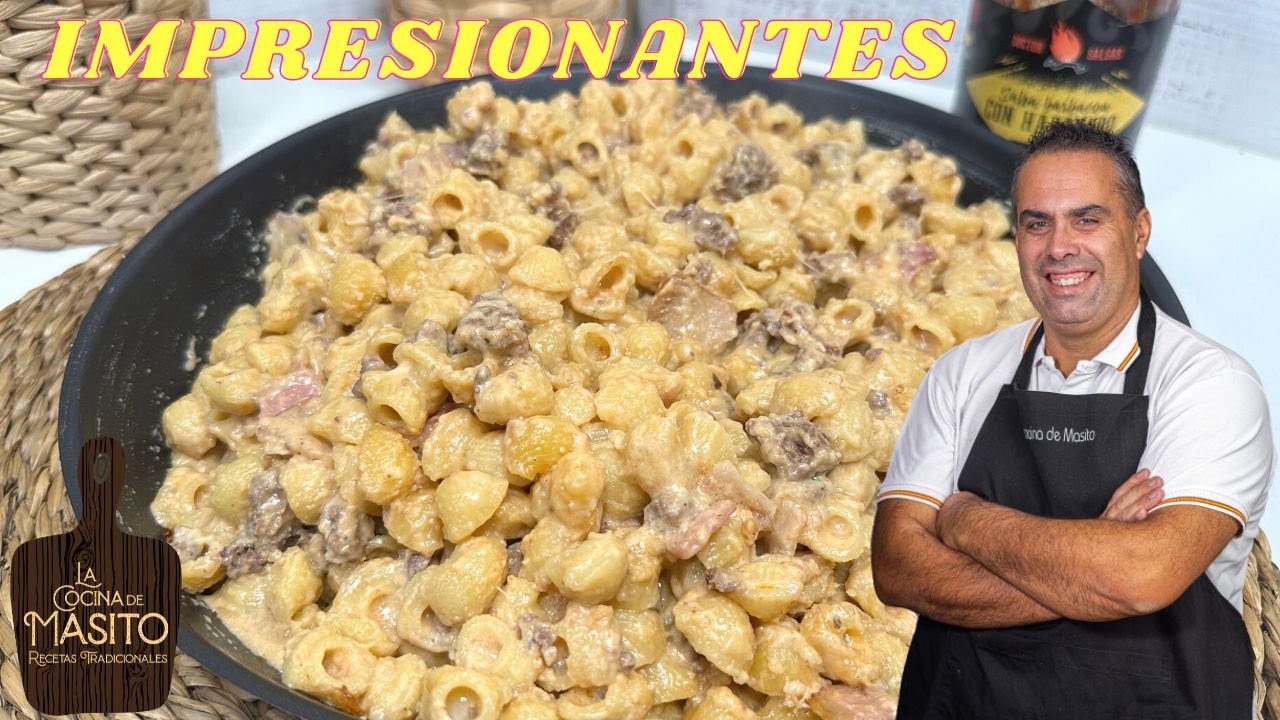 MACARRONES CON CARNE PICADA DE CHULETON Y QUESO. ¡IMPRESIONANTES!