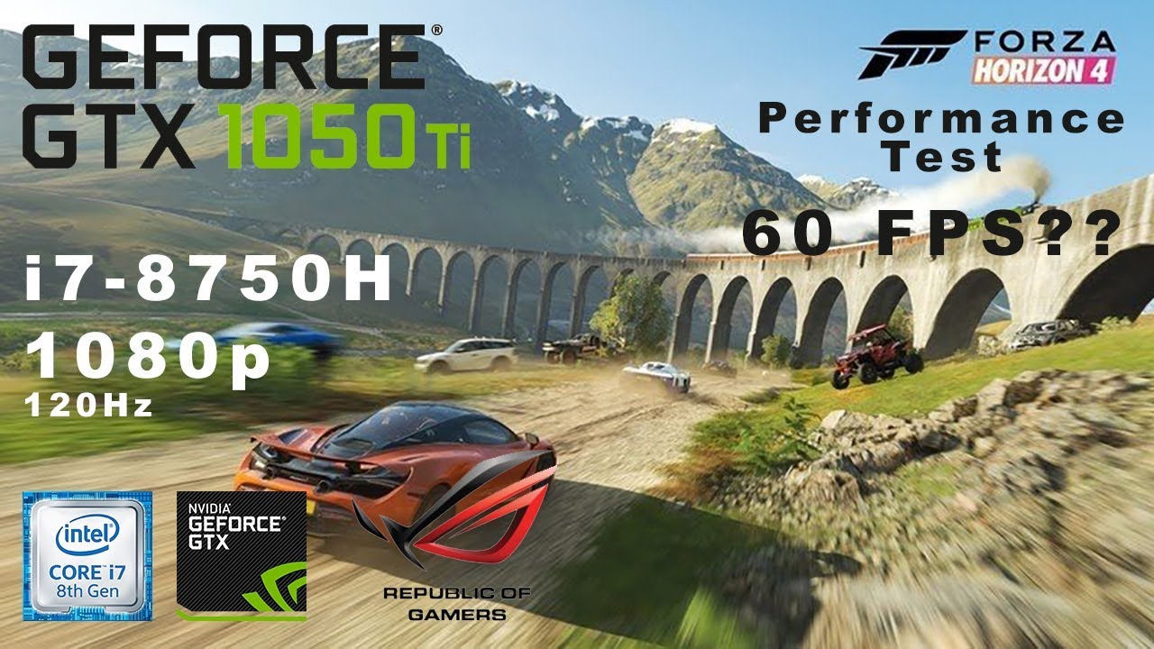Forza Horizon 4 | GTX 1050 Ti + i7-8750h (High Settings)
