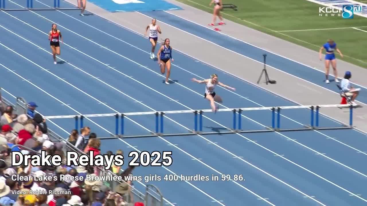 Drake Relays 2025: Clear Lake's Reese Brownlee wins girls 400 hurdles