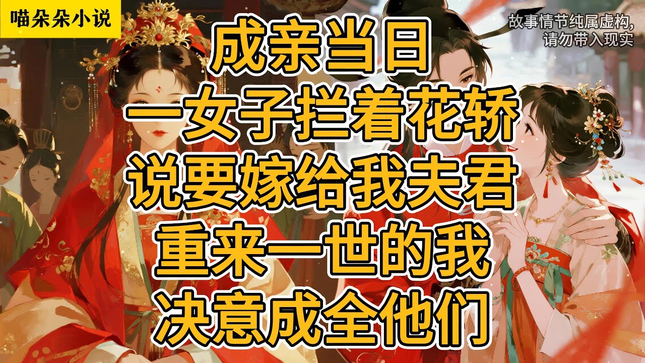 成亲当日，一女子拦着花轿，说要嫁给我夫君。重来一世的我，决意成全他们。#一口氣看完 #小说 #小説 #故事