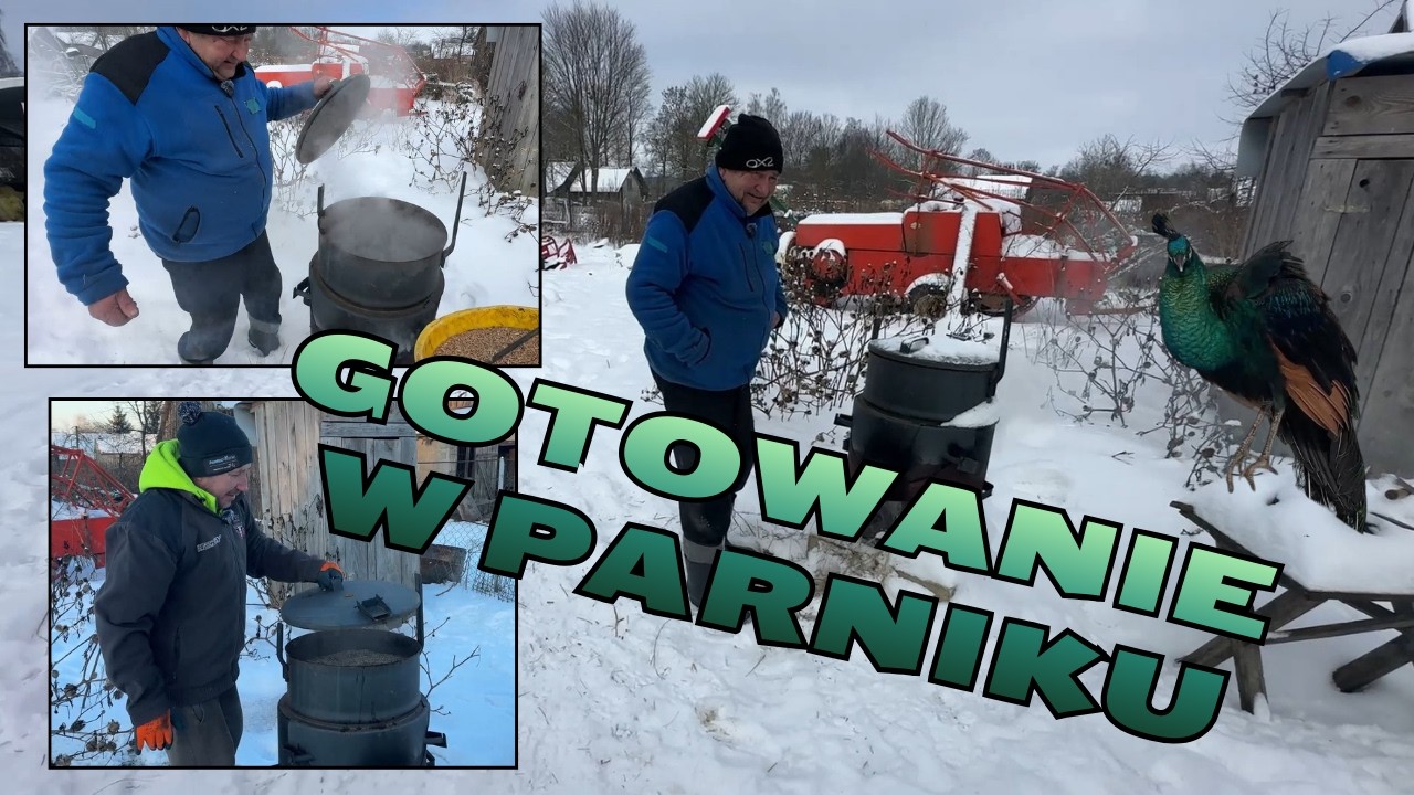Gienek i Jarek gotują pszenicę w parniku Czy Andrzej będzie zadowolony Rolnicy z Podlasia