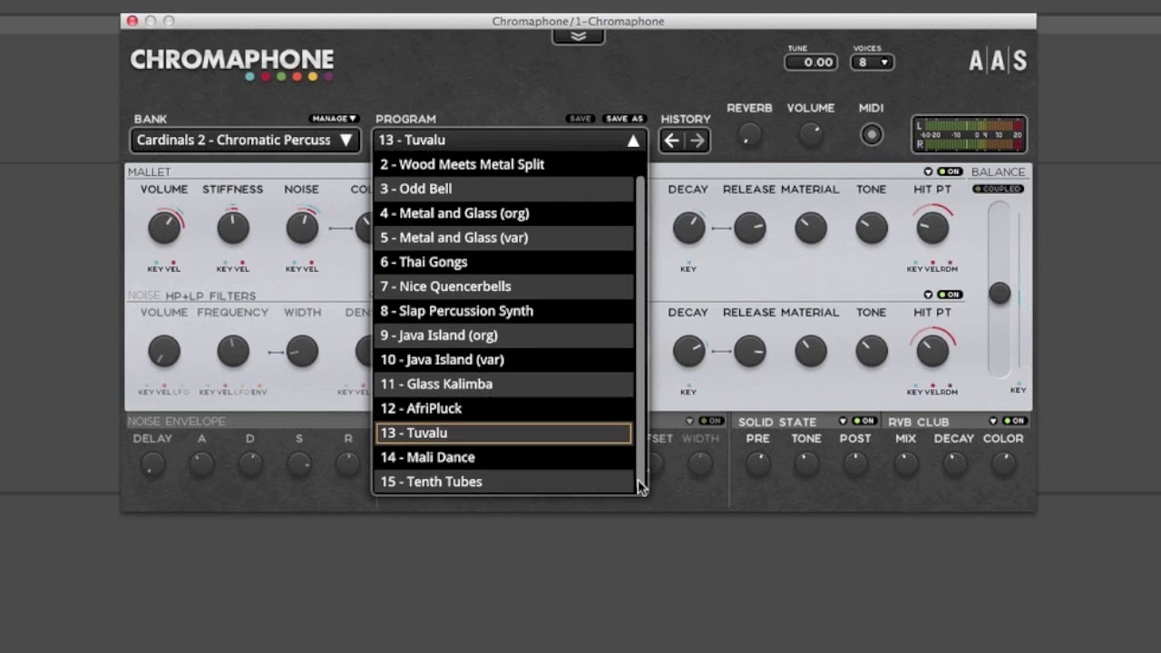 SoundBank Review: Cardinals for Chromaphone (AAS)