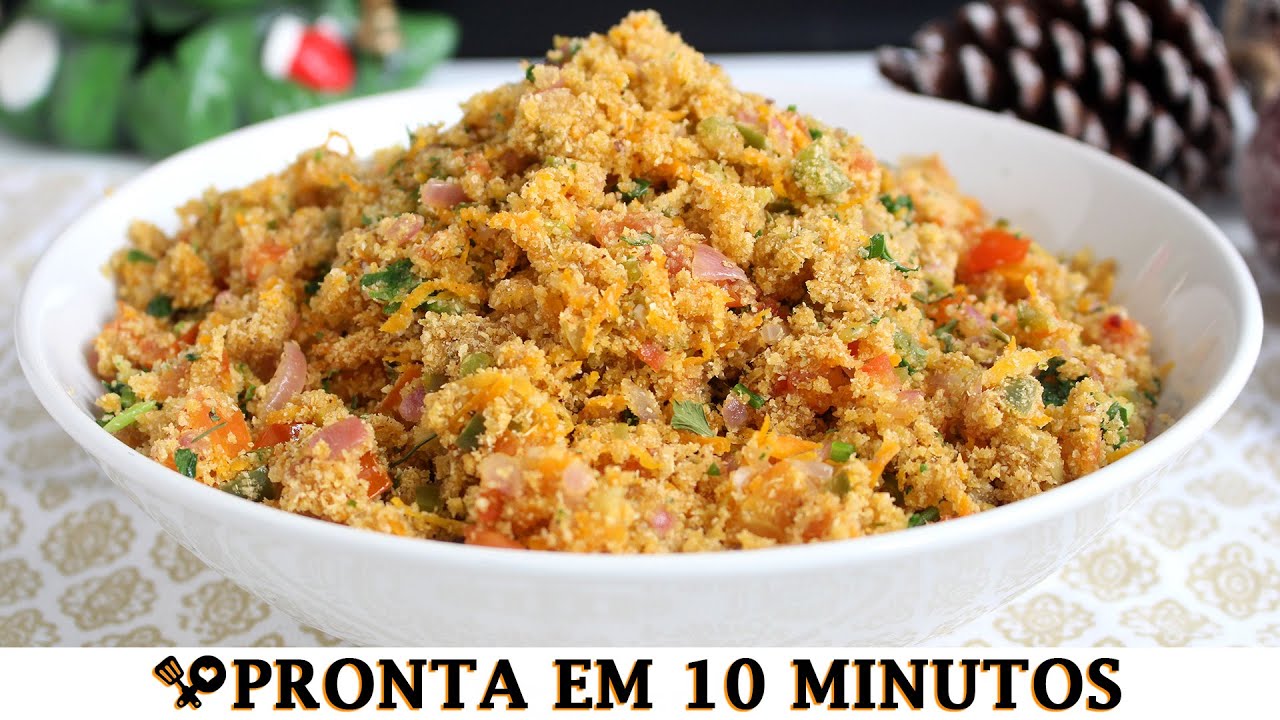 FAROFA VEGETARIANA DELICIOSA - RECEITAS QUE AMO
