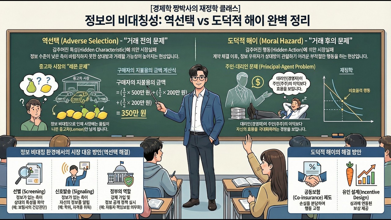[정병열 재정학연습 10] 제2장 경제적 효율성과 시장실패 - 7. 역선택과 도덕적해이