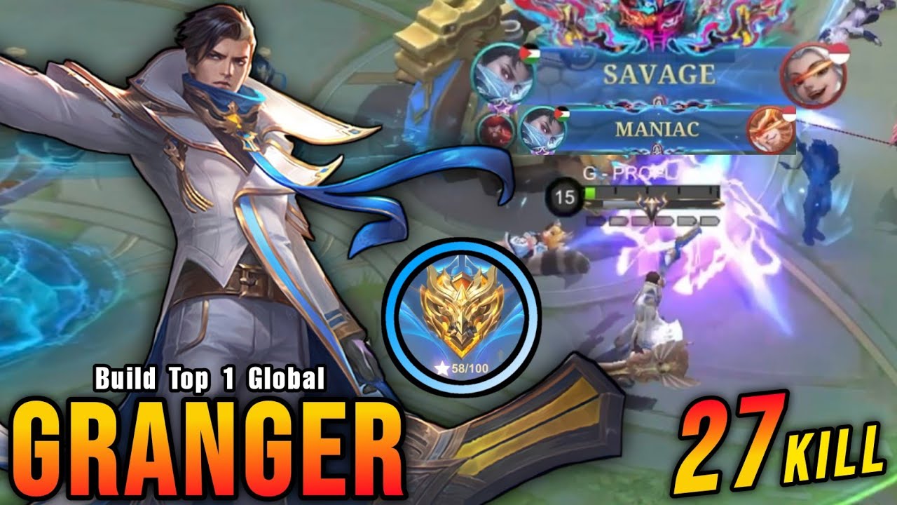 SAVAGE & MANIAC!! MVP 17.0 Points Granger Insane 27 Kills!! - Build Top 1 Global Granger ~ MLBB