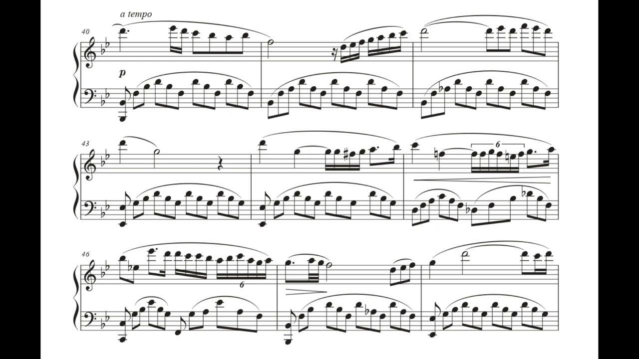 Toshimitsu Koyama - Nocturne in B flat major (recapitulation,coda) ノクターン 変ロ長調（再現部）作曲：湖山聡充（ピアノ：三好朝香）
