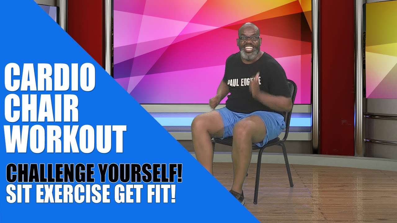 Cardio Power Chair Workout - Fat Burning Seated Fitness Exercise - Take The Challenge! - Sit Get Fit
