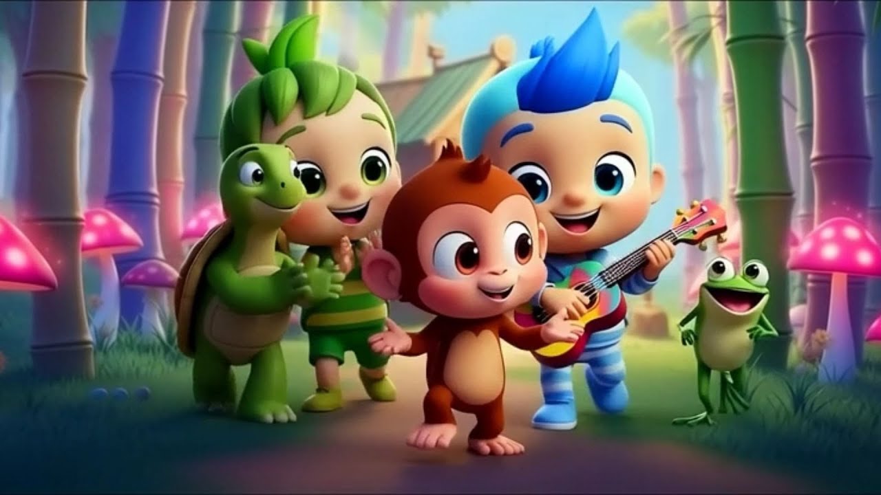 Hora de Cantar e Dançar no Bambu Colorido 🐦🐿️