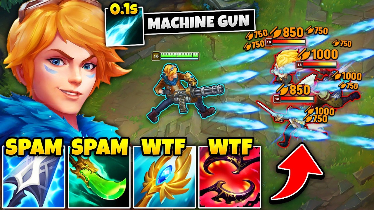 Ezreal but I have a Machine Gun that mows down the enemies (200+ ABILITY HASTE)