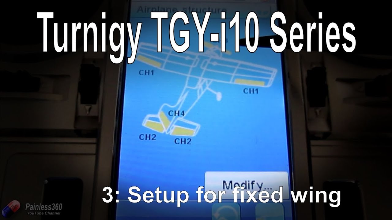 (3/3) Turnigy TGY-i10 Radio Series: Setting up for fixed wing (plane, wing or glider)