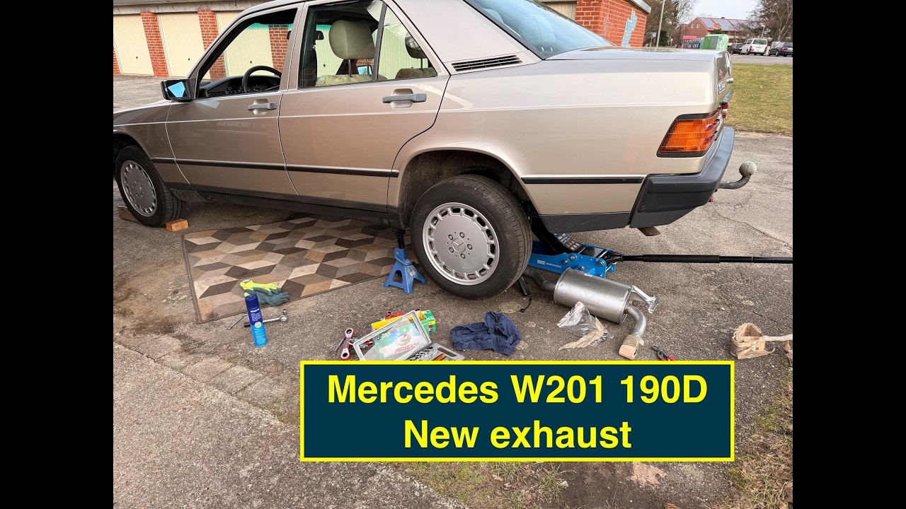 Старый автомобиль Олафа. Новый выхлоп для моего Mercedes W201 190D!