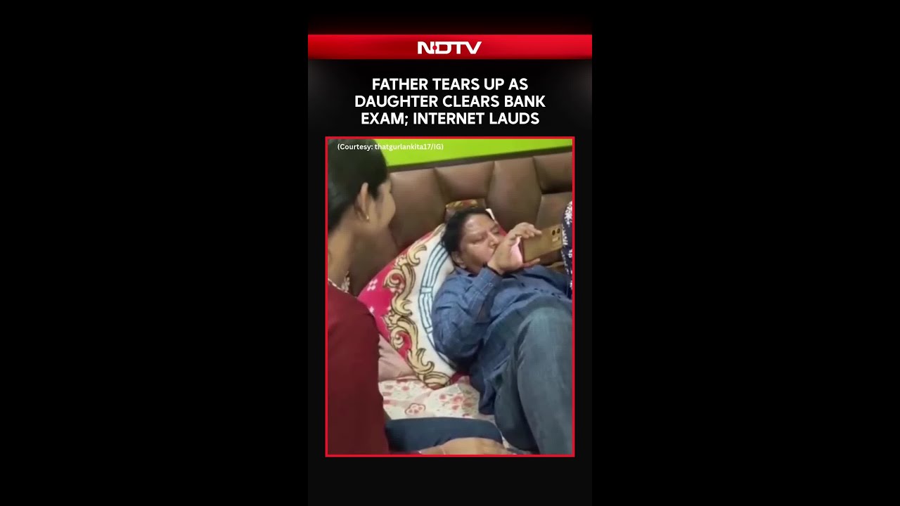 Father Tears Up as Daughter Clears Bank Exam; Internet Praises Emotional Moment