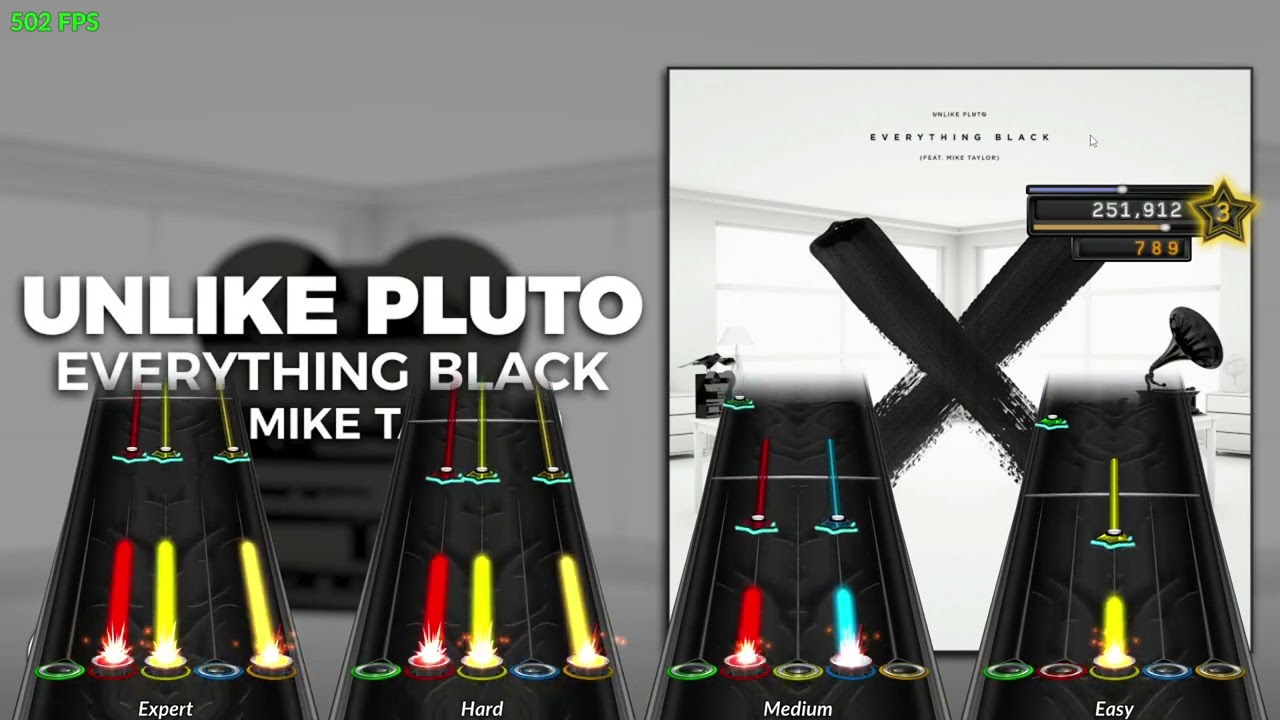 Clone Hero Chart Preview - Everything Black - F.O.O.L.