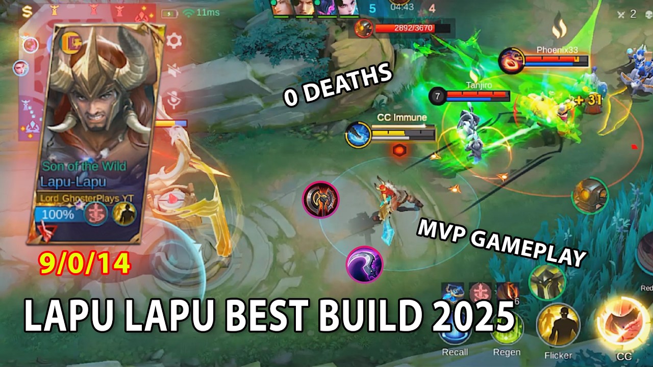 This Is the BEST Lapu Lapu Build  Zero Deaths MVP  Mobile Legends