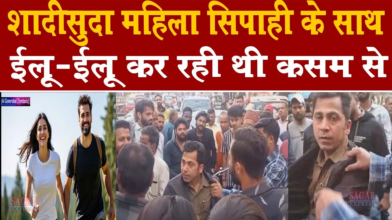 शादीशुदा महिला पुलिस आरक्षक के साथ वेलेंटाइन डे मना रहा थी -फिर महिला का पति आ गया -कसम से