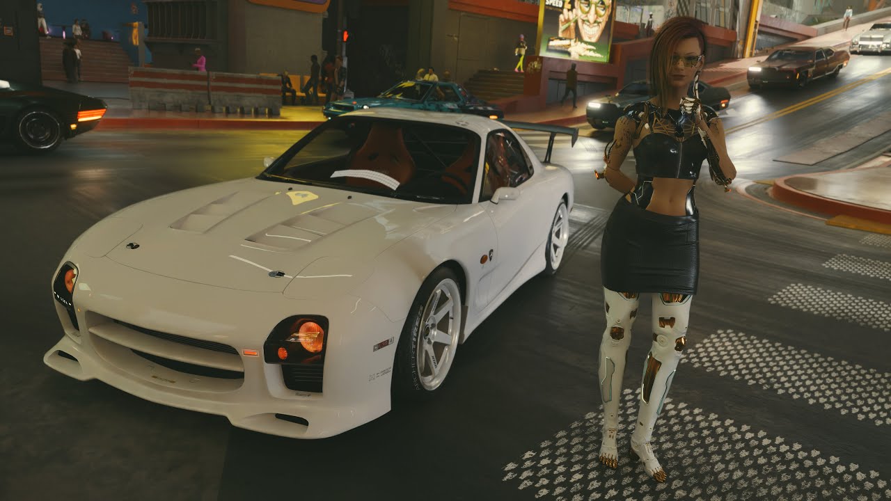 RX7 RX-7 FD Initial D fast driving - Cyberpunk 2077 4K Ultra Path Tracing + Reshade.