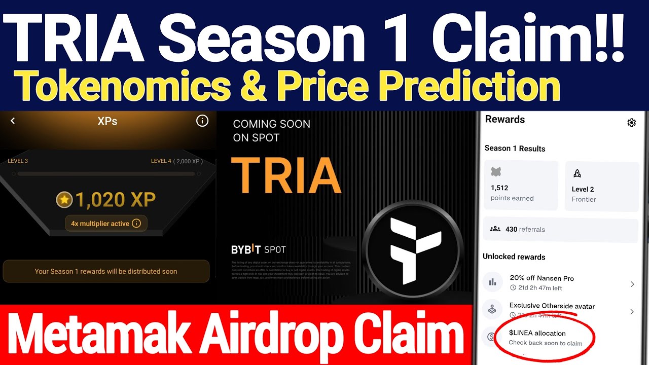 Tria Airdrop Claim, Tokenomics & Price Prediction |  Metamask Airdrop Claim Linea Token Update