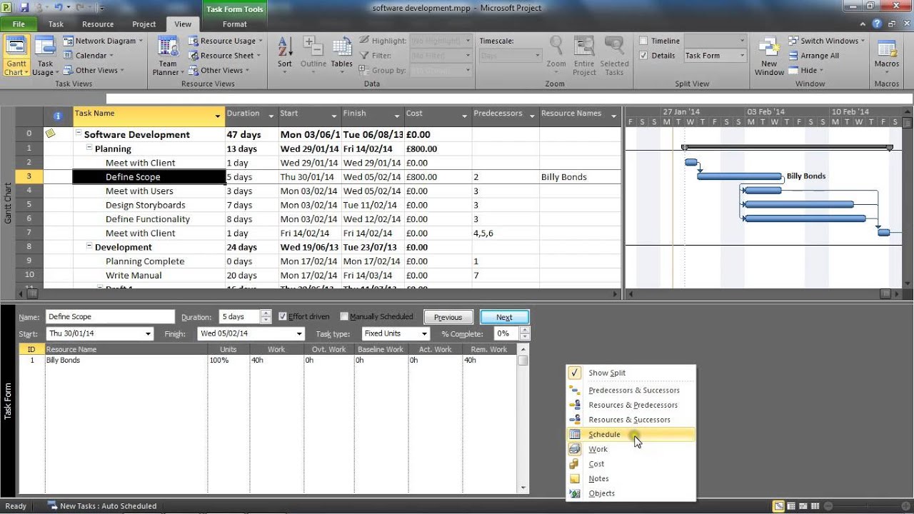 Adding Overtime Hours in MS Project