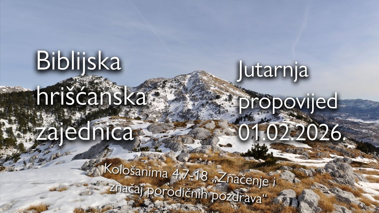 Jutarnja propovijed 01.02.2026.