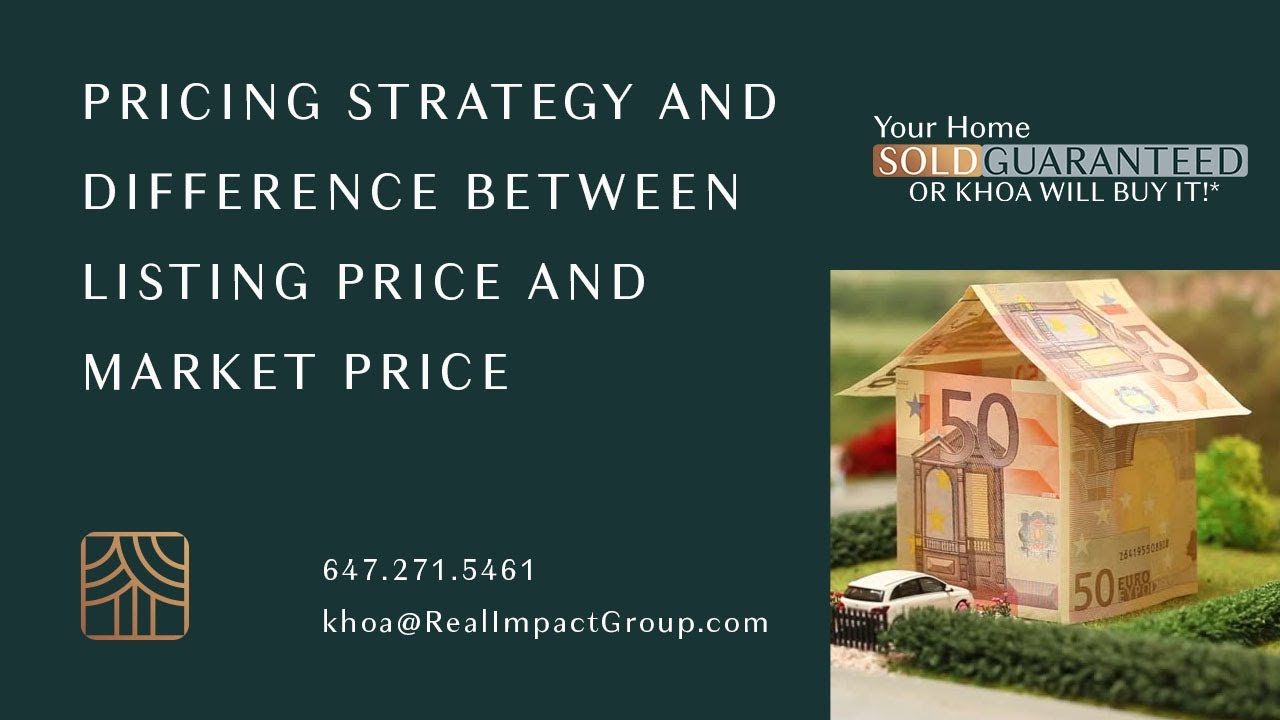 Pricing Strategy And Difference Between Listing Price And Market Price | Khoa Le 647-271-5461