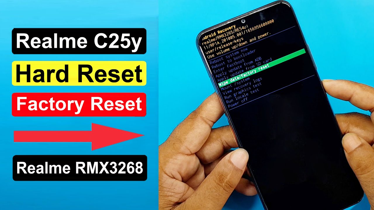 Realme C25y Hard Reset & Wipe Data | Realme C25y RMX3268 Factory Reset by Recovery Mode Without Pc |