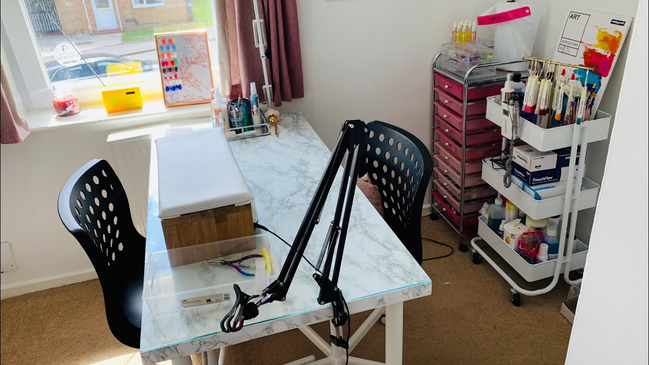 NAIL ROOM TOUR - see inside my tiny salon + nail art collection