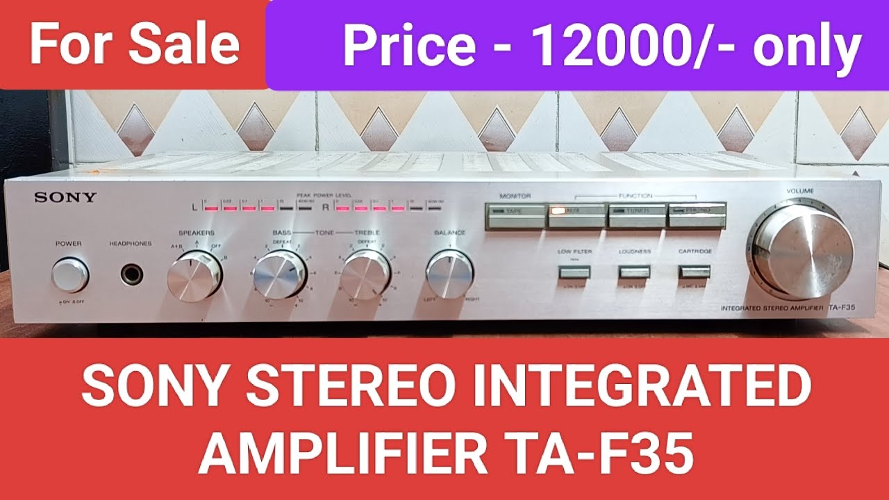 SONY STEREO INTEGRATED AMPLIFIER TA-F35 Nice Sound Quality and Performance Contact No - 8750424840
